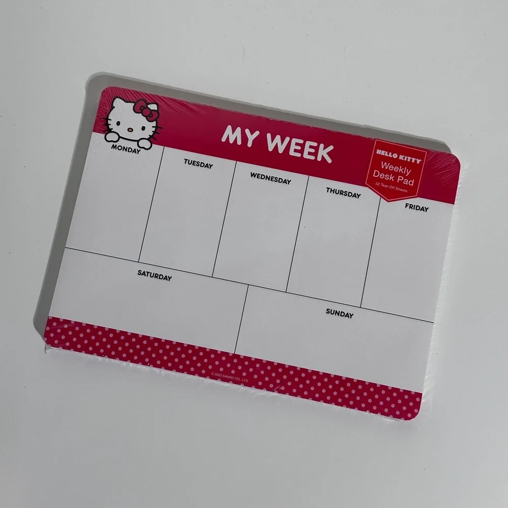 NWT Hello Kitty Weekly Desk Pad - Picture 1 of 3
